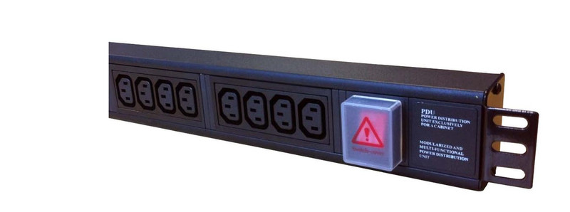 Cablenet IEC8H 8AC-Ausgänge 1.5U Schwarz Stromverteilereinheit (PDU)
