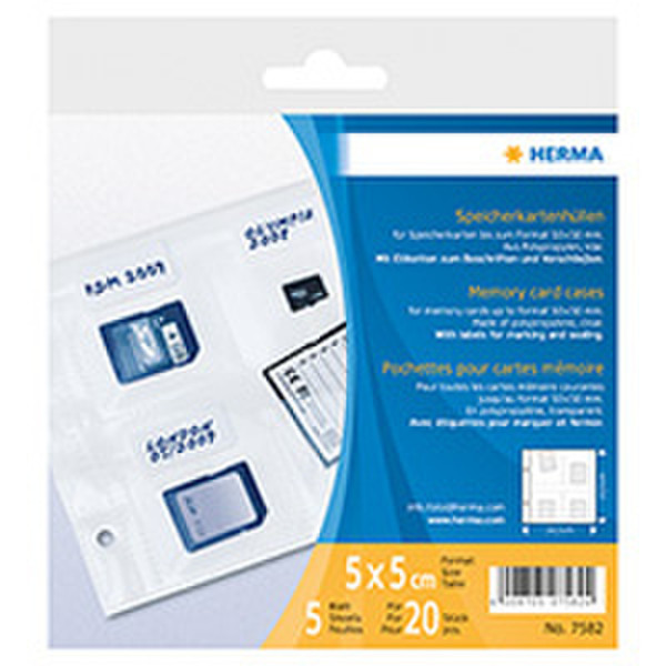 HERMA 7582 Transparent memory card case