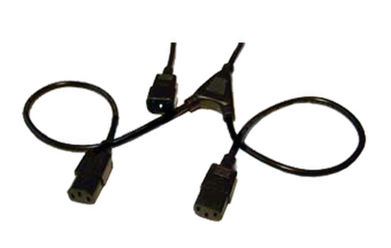 Cablenet 42 3540 1м Разъем C14 2 x разъем C13 Черный кабель питания