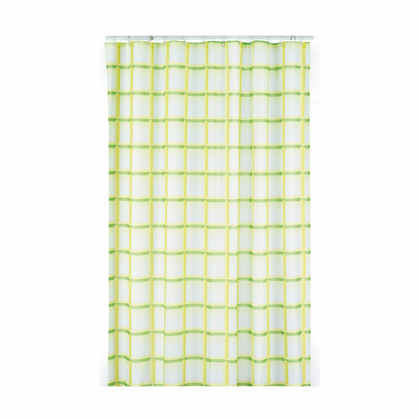 Kela Laneta Ring Polyester Green,White shower curtain