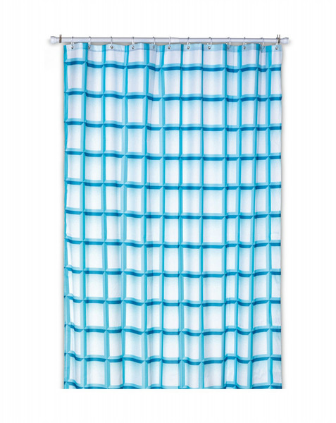 Kela Laneta Ring Polyester Blue,White shower curtain