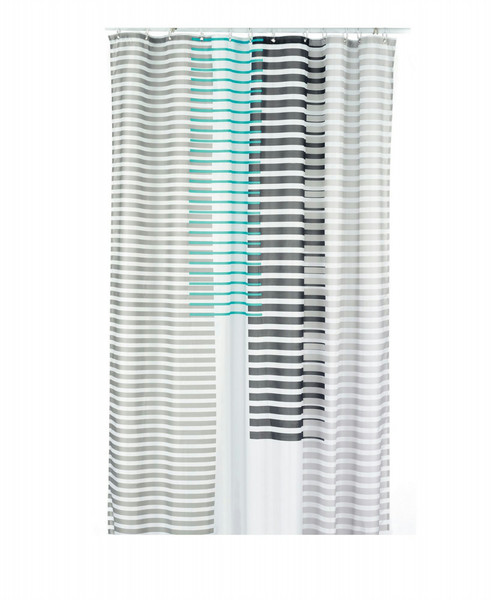 Kela 22088 Ring Polyester Grey,Turquoise shower curtain