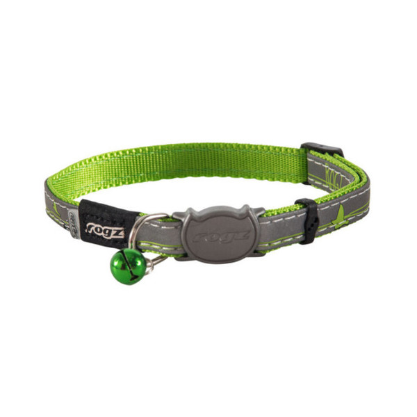 Rogz NightCat Green,Grey Polyurethane Cat Standard collar pet collar