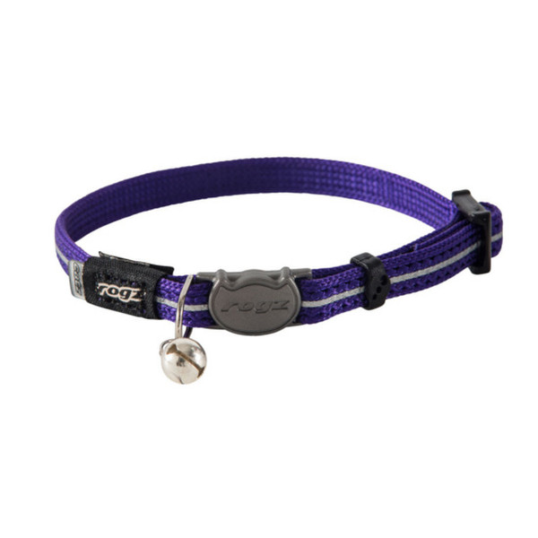 Rogz AlleyCat Violet Nylon Cat pet collar