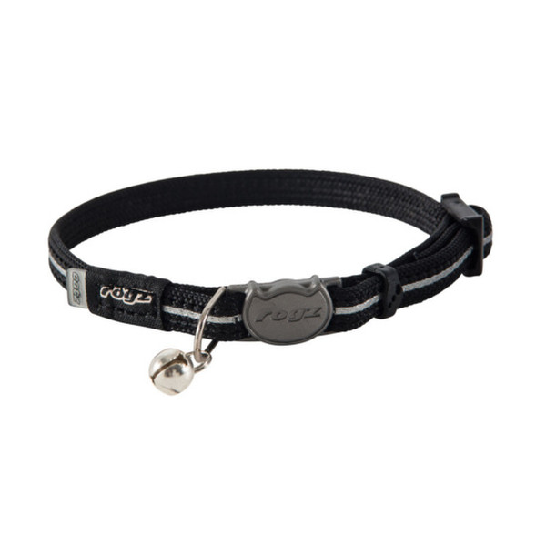 Rogz AlleyCat Schwarz Nylon Katze Halsband für Haustiere