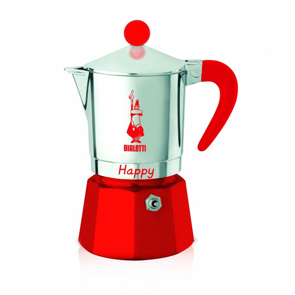 Bialetti Happy 0.06л Алюминиевый, Красный