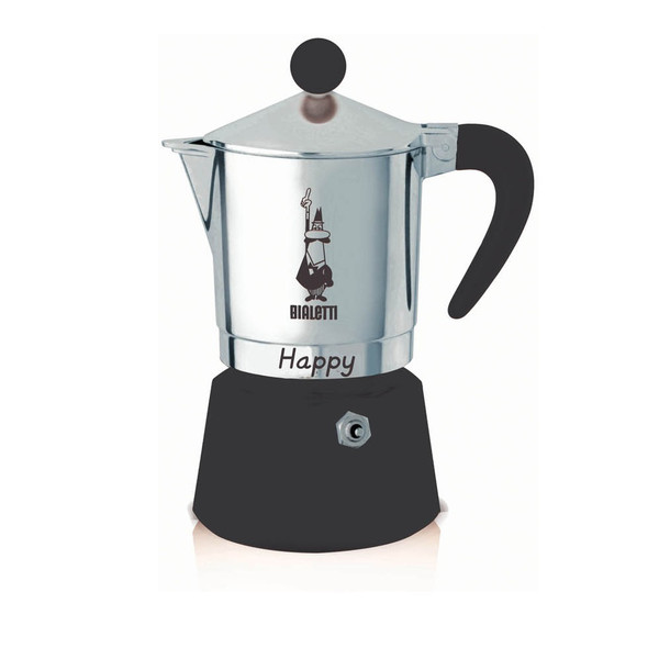 Bialetti Happy 0.06л Алюминиевый, Черный