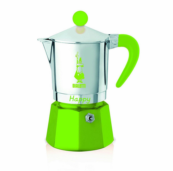 Bialetti Happy 0.06л Алюминиевый, Зеленый