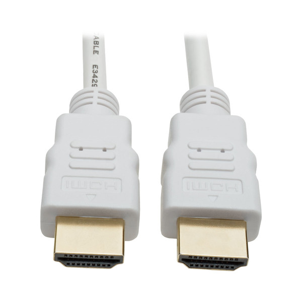 Tripp Lite High-Speed HDMI 4K Cable with Digital Video and Audio, Ultra HD 4K x 2K @ 30 Hz (M/M), White, 4.88 m