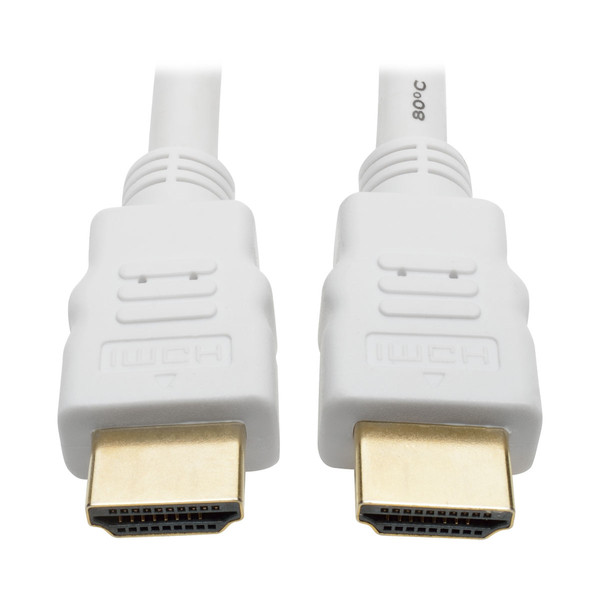 Tripp Lite High-Speed HDMI 4K Cable with Digital Video and Audio, Ultra HD 4K x 2K @ 30 Hz (M/M), White, 7.62 m