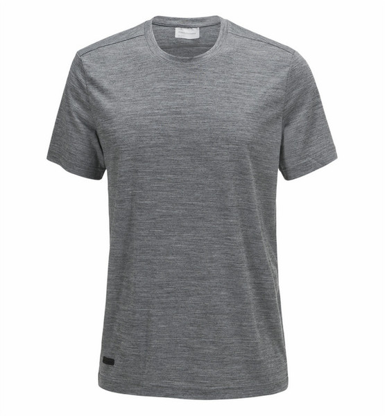 PeakPerformance Civil Merino T-shirt M Short sleeve Crew neck Merino wool,Polyester Grey