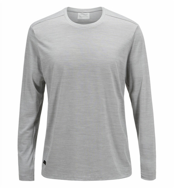 PeakPerformance Civil Merino T-shirt S Long sleeve Crew neck Merino wool,Polyester Grey