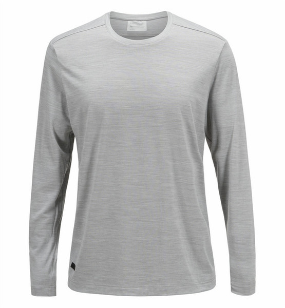 PeakPerformance Civil Merino T-shirt L Langärmlig Rundhals Merino-Wolle Grau