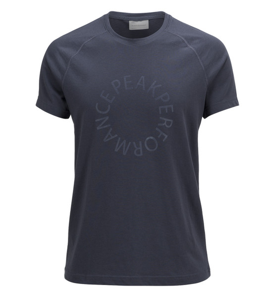 PeakPerformance Track T-shirt S Kurzärmel Rundhals Baumwolle Blau