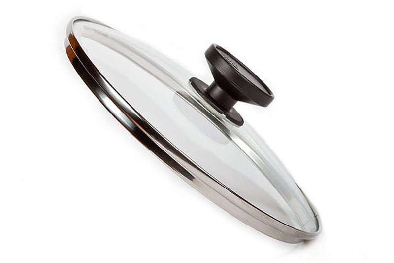 Alluflon Glass Lid 20 cm Round Black,Transparent pan lid