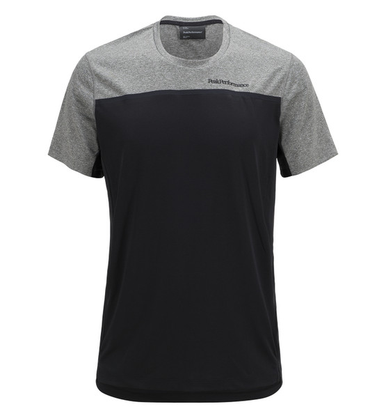 PeakPerformance G61350015-M08-S T-shirt S Short sleeve Crew neck Polyester Grey,White men's shirt/top