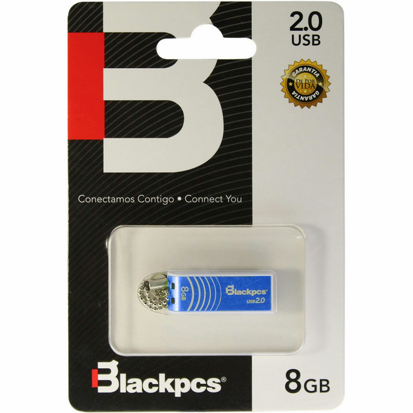 Blackpcs MU2103B-8 8ГБ USB 2.0 Тип -A Синий USB флеш накопитель
