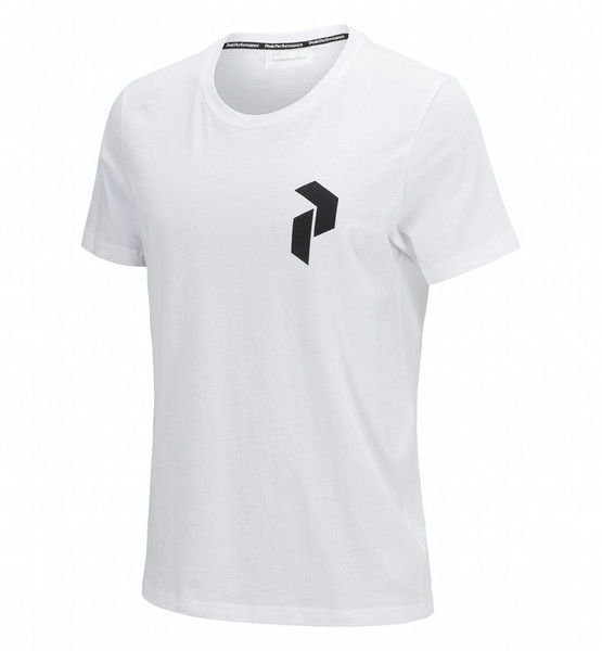 PeakPerformance G62510007-089-S T-shirt S Kurzärmel Rundhals Baumwolle Weiß Männer Shirt/Oberteil