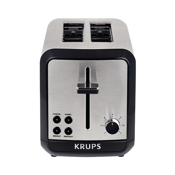 Krups KH311010 2slice(s) 850W Black,Stainless steel toaster