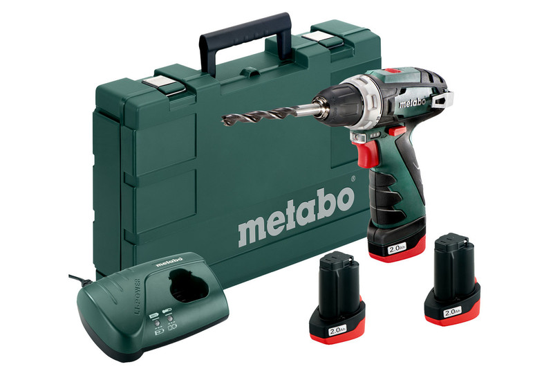 Metabo POWERMAXX BS Черный, Зеленый Дрель с рукояткой пистолетного типа Литий-ионная (Li-Ion) 2А·ч 800г