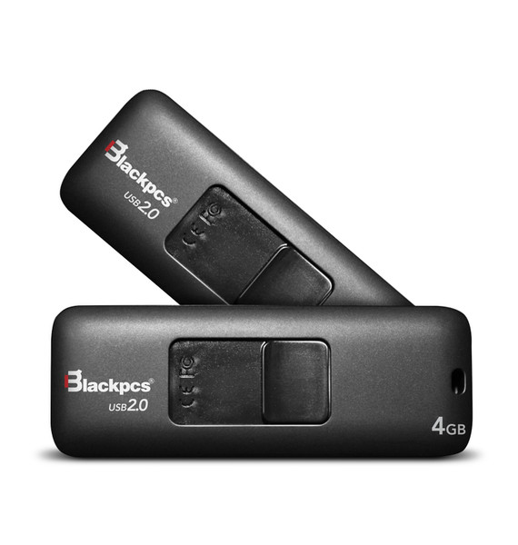 Blackpcs MU2101BL-4 4GB USB 2.0 Type-A Black USB flash drive