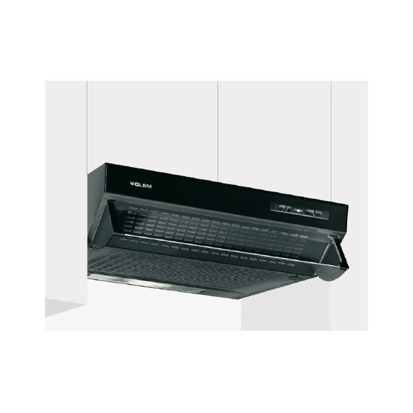 Glem GHL600BK Semi built-in (pull out) cooker hood 200m³/h D Schwarz Dunstabzugshaube