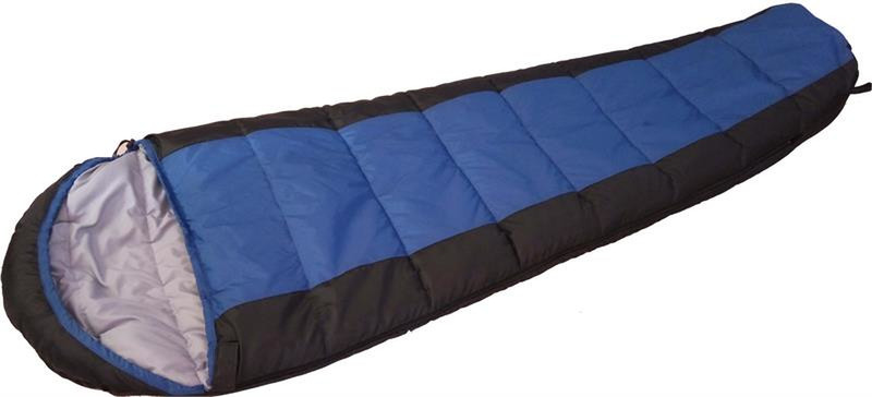 Inland 04054 Adult Mummy sleeping bag Polyester,Tricot Black,Royal blue sleeping bag
