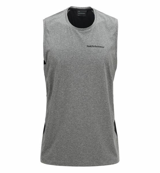PeakPerformance G61350014 T-shirt XL Sleeveless Crew neck Polyester Black,Grey