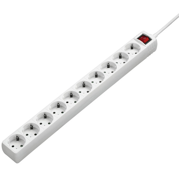 Hama 00137234 10AC outlet(s) 230V 3m White surge protector