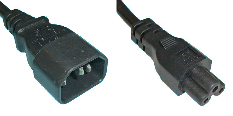 Diggelmann NCNG3-1 1m C14 coupler C5 coupler Black power cable