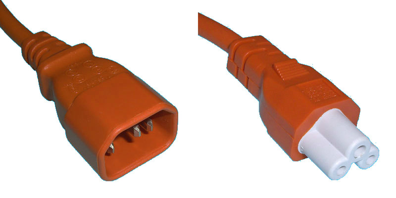 Diggelmann NCNG3OG-2 2m C14 coupler C5 coupler Red power cable