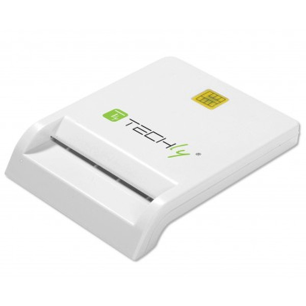 Techly Compact Smart Card Reader/Writer USB2.0 White I-CARD CAM-USB2TY Innenraum USB 2.0 Weiß Smart-Card-Lesegerät