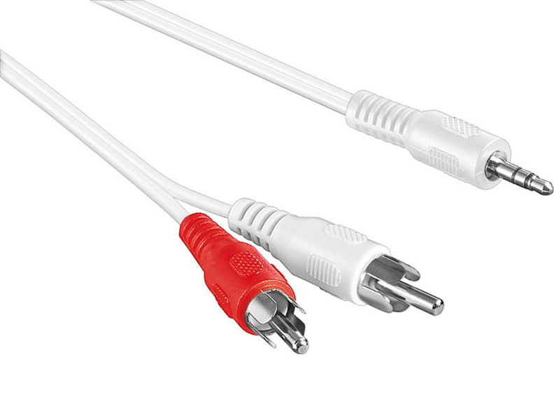 Tragant 85307 0.5m 2 x RCA 3.5mm Red,White audio cable