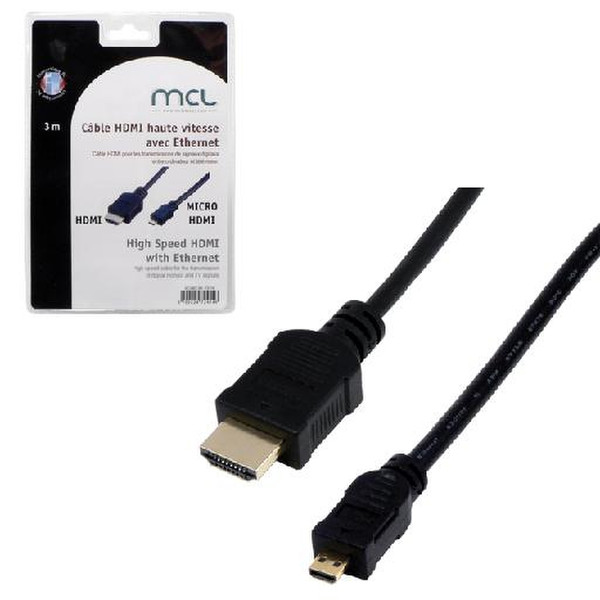 MCL MC386Z-1M 1м HDMI Micro-HDMI Черный HDMI кабель