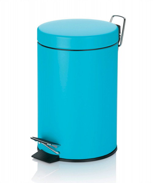 Kela Berry 3L Round Metal Turquoise trash can