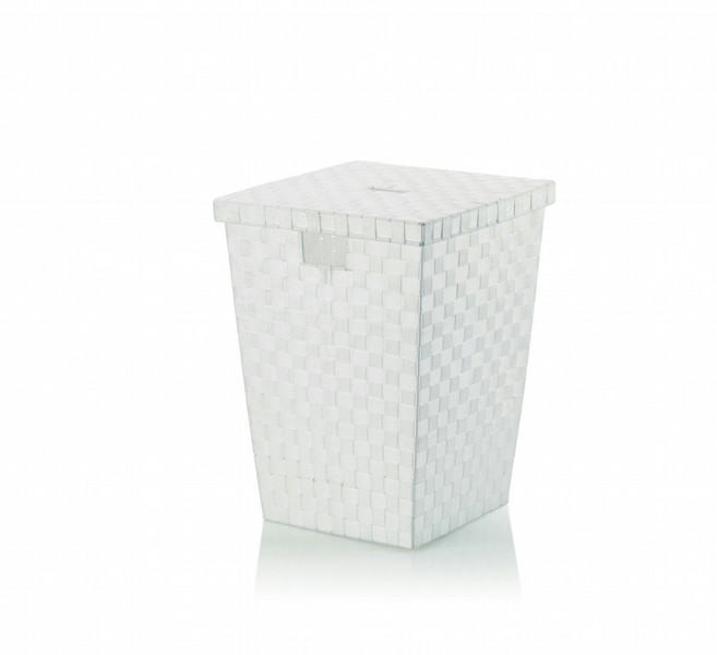 Kela Alvaro Rectangular Polypropylene (PP) White laundry basket