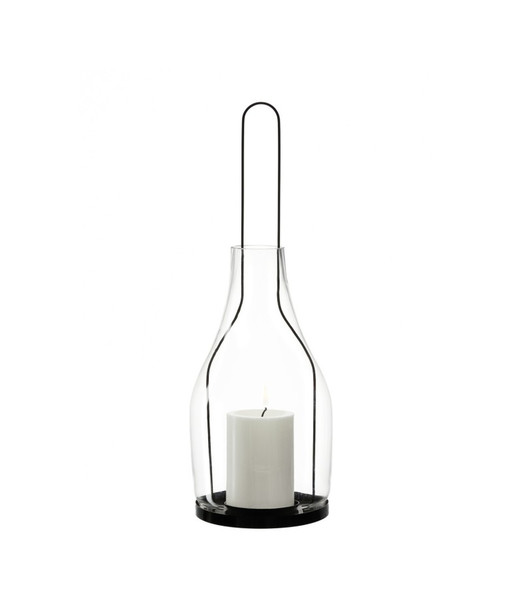 LEONARDO Giardino Glass,Metal Black candle holder