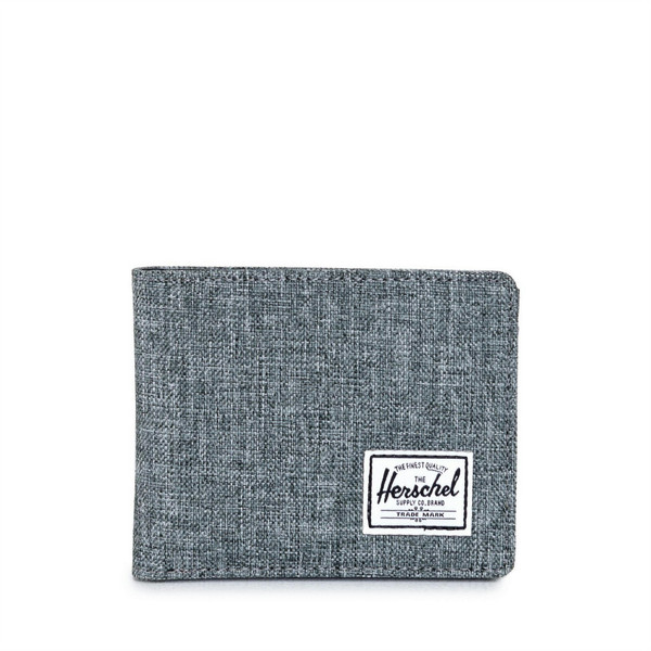 Herschel Hank Fabric,Leather,Synthetic Black,Grey wallet