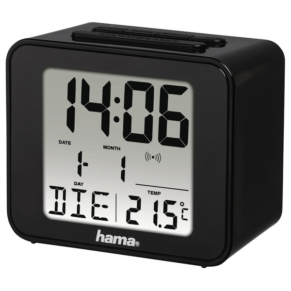 Hama Cube Digital alarm clock Schwarz