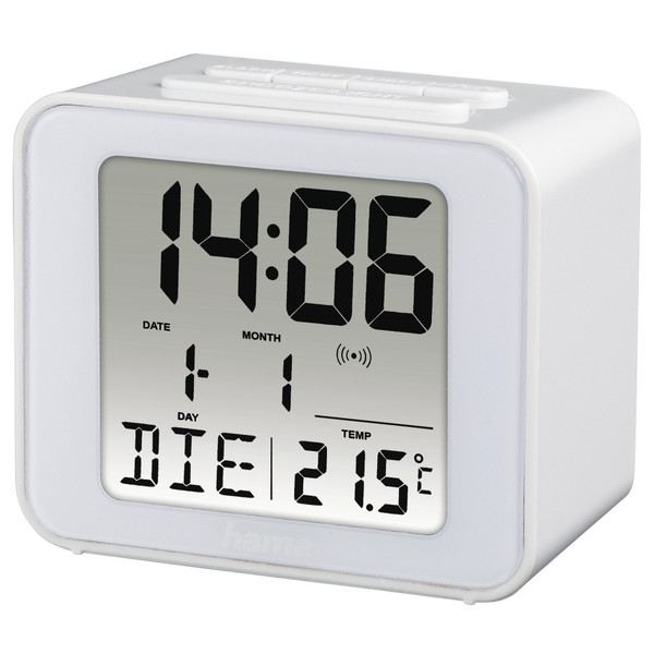 Hama Cube Digital alarm clock Weiß