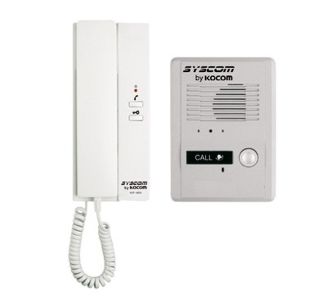Syscom KDP-601A1M/MS2D White door intercom system