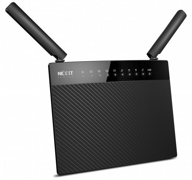 Nexxt Solutions Acrux 1200-AC Dual-Band (2,4 GHz/5 GHz) Gigabit Ethernet Schwarz WLAN-Router