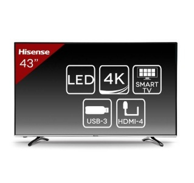 Hisense 43CU6100 42.5Zoll 4K Ultra HD Smart-TV WLAN Schwarz LED-Fernseher