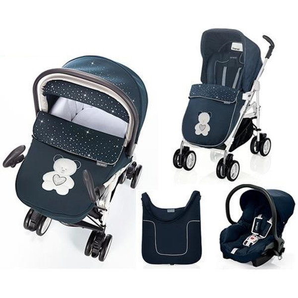 Brevi Millestrade Travel system pram 1место(а) Черный, Синий, Белый