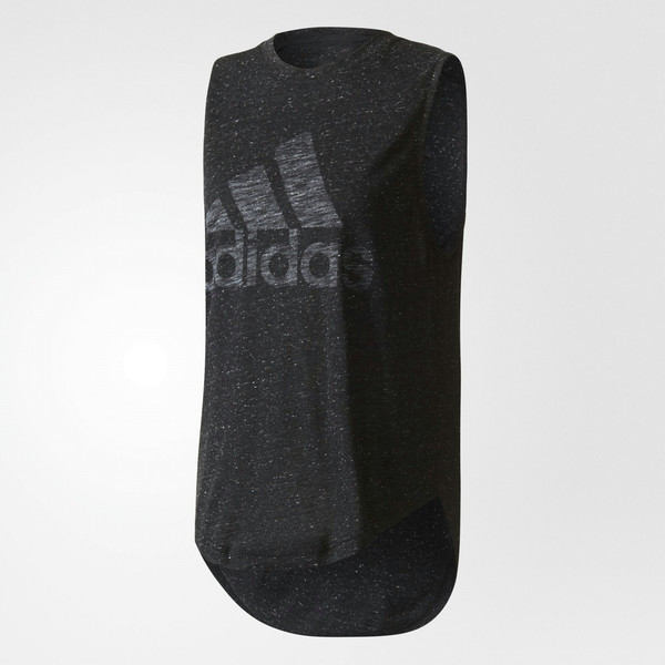 Adidas BQ9521 L Футболка L Без рукавов Круглый вырез под горло Черный женская рубашка/топ