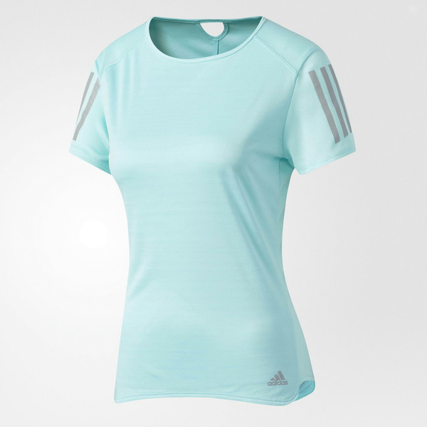 Adidas BQ7966 XS T-shirt XS Kurzärmel Rundhals Polyester Blau Frauen Shirt/Oberteil