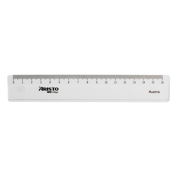 Aristo AR23017 Desk ruler 170mm Polystyrol Transparent