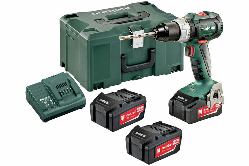 Metabo BS 18 LT BL SET Черный, Зеленый, Красный Дрель с рукояткой пистолетного типа Литий-ионная (Li-Ion) 4А·ч 1600г