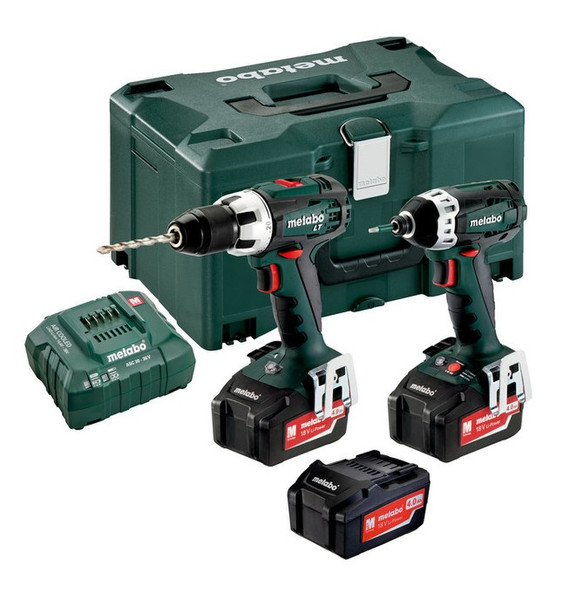 Metabo Combo Set 2.1.1 Черный, Зеленый Дрель с рукояткой пистолетного типа Литий-ионная (Li-Ion) 4А·ч