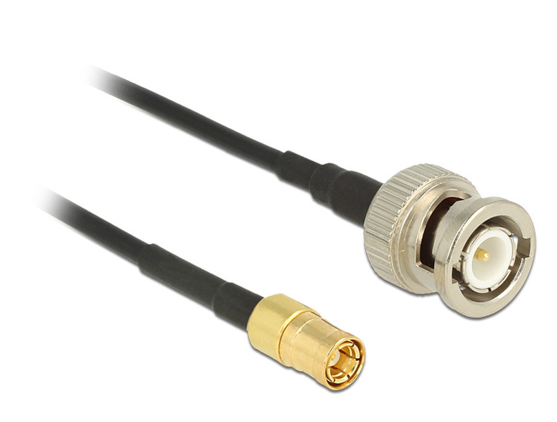 DeLOCK 3m, BNC/SMB 3m BNC SMB Black coaxial cable